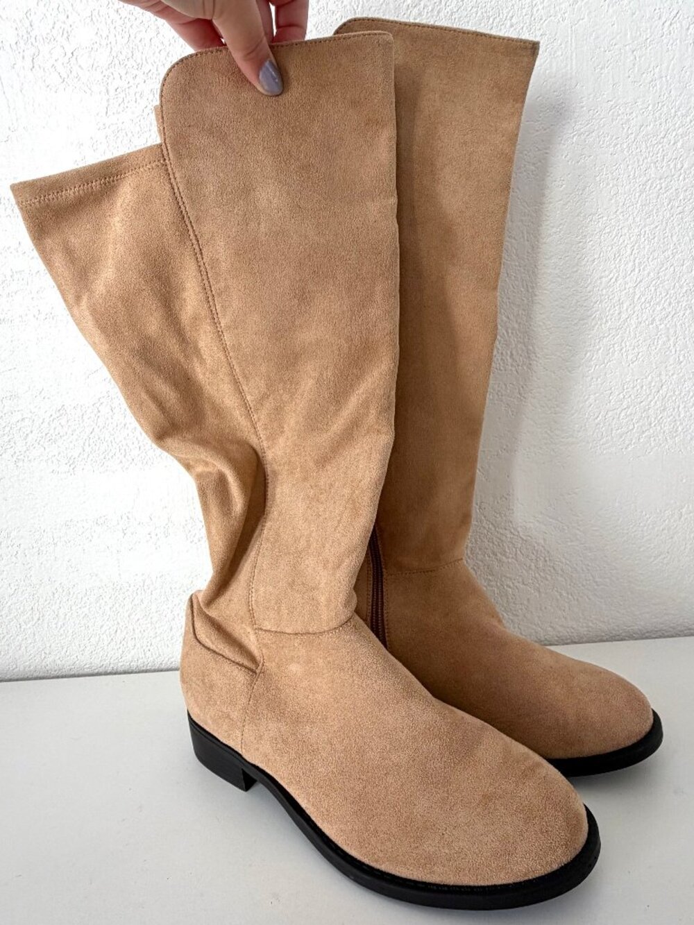 Torrid Tan Faux Suede Boots - Size 8WW